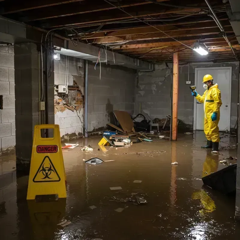 Flooded Basement Electrical Hazard in Kissimmee, FL Property